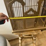 Cage à oiseaux dorée Colonial