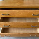 Vintage wooden chest of drawers from the 1950s