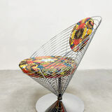 Vintage wire cone easy chair Fritz Hansen Verner Panton