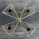 Scandinavian vintage design gold candelabra