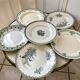 Set of 6 flat plates Terre de Fer late nineteenth
