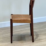 Danish chairs in teak and paper cord by Poul Volther (1960)