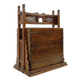 Dowry trunk, Asian wooden box, 1900
