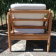 Fauteuil scandinave en  bois et tissu