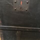 Black fabric top travel trunk