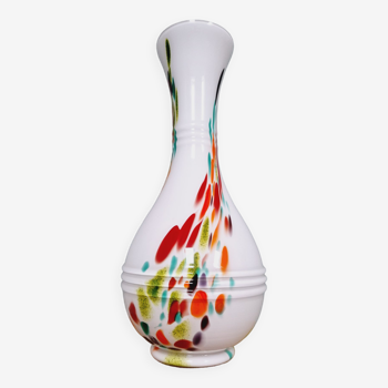 Large vintage vase in colored opaline glass, 1960s-70s