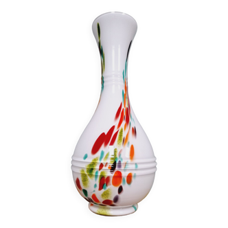 Large vintage vase in colored opaline glass, 1960s-70s