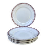 Assiettes  à dessert terre de fer St Amand