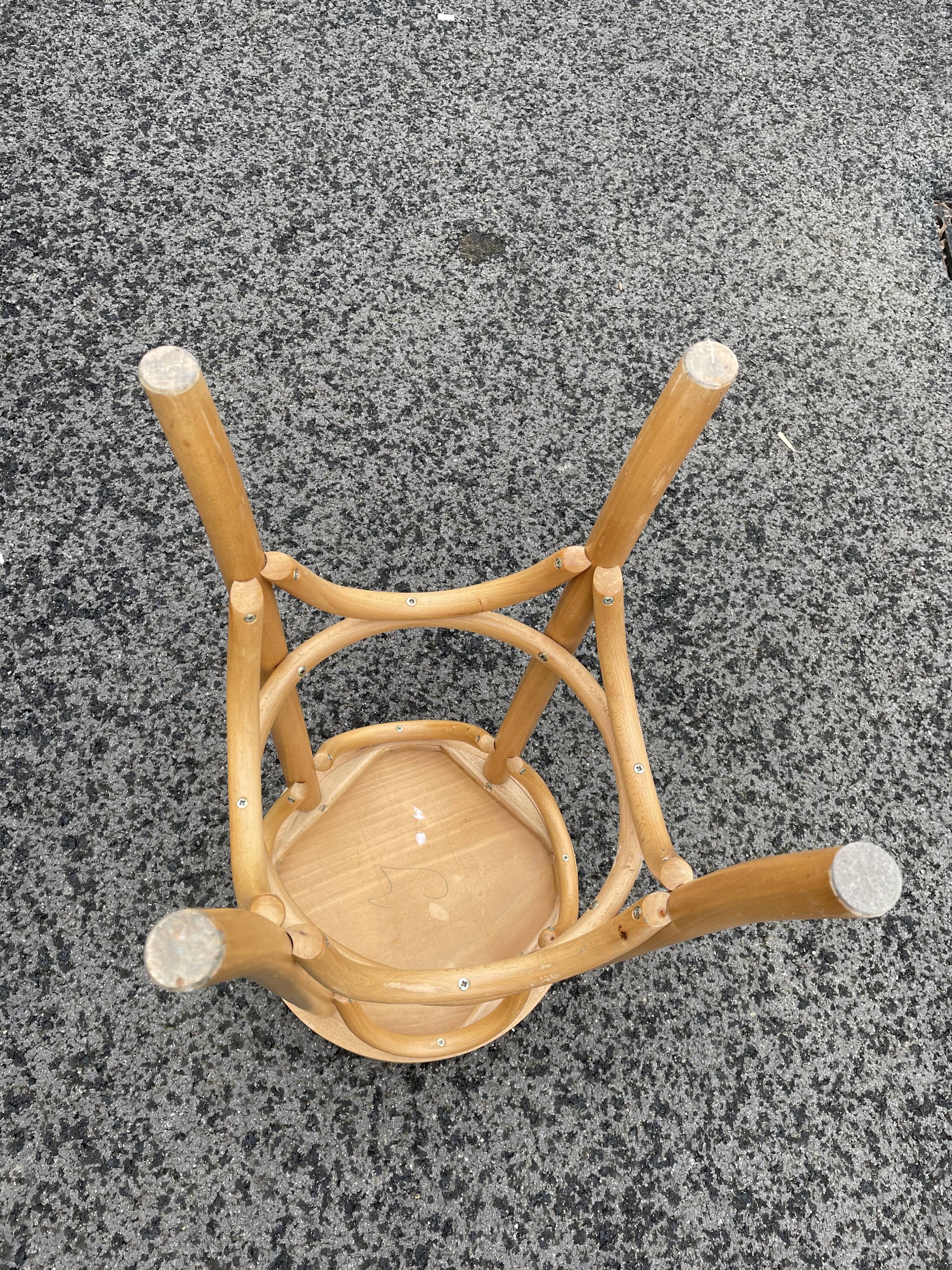 Curved wooden bar stool