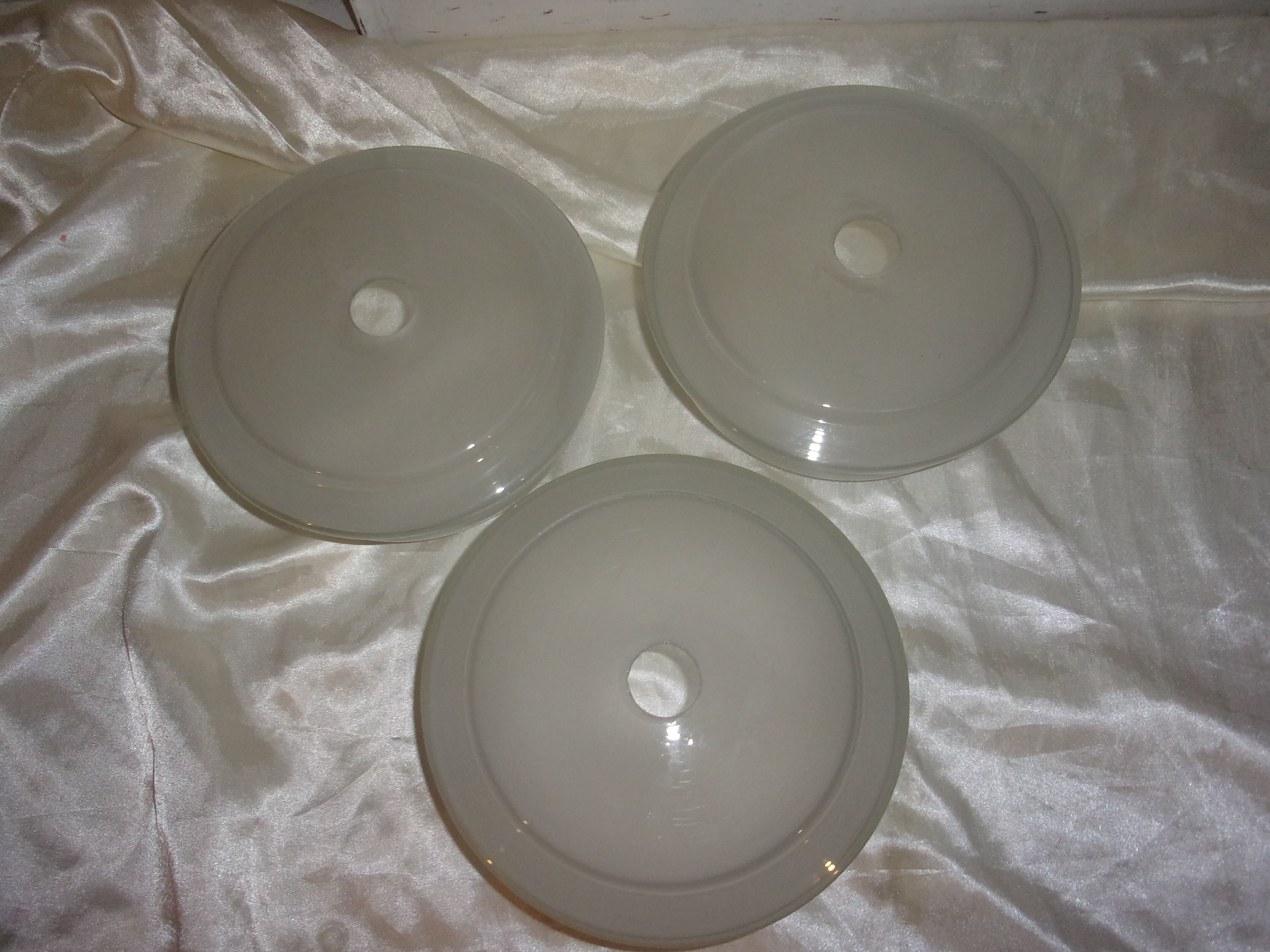 Set of 3 old cup globes