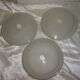 Set of 3 old cup globes