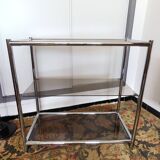 Étagère vitrée chrome année 70