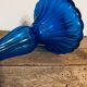 Blue glass candlestick
