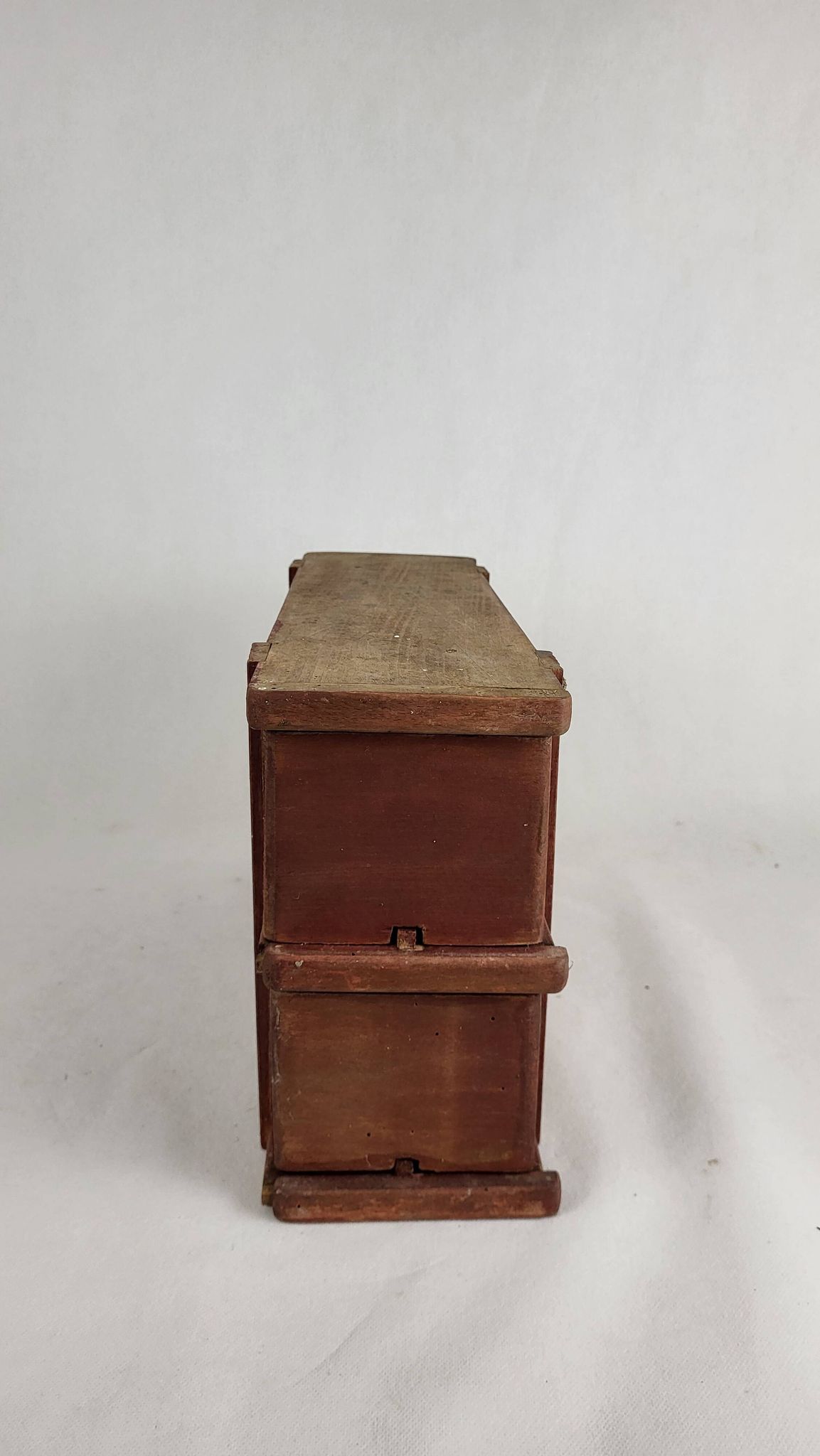 Wooden storage box for cards from the 20s and 30s