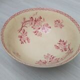 Salad bowl on foot in iron earth of Gien model Pink hawthorn