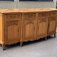 Louis XV sideboard in solid blond wood and marquetry
