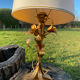 Lampe vintage dorée bouquet de lys Flor Art