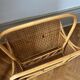 Rattan and cane magazine rack from the 1960s.