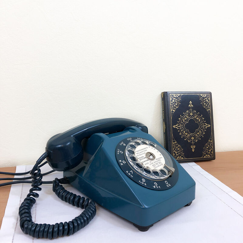 Vintage blue dial phone
