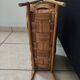 Vintage magazine rack in rattan/wood