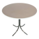 Vintage round white chrome dining table from the 70s.