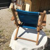 Small folding canvas children's armchair for beach camping
