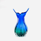 Large Murano Sommerso Vase 33cm - Cobalt Blue & Emerald - 2.8kg