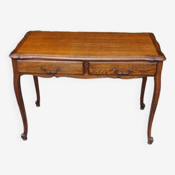 Bureau style louis XV avec 2 tiroirs et une tablette