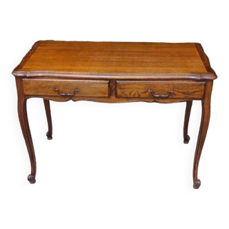 Bureau style louis XV avec 2 tiroirs et une tablette