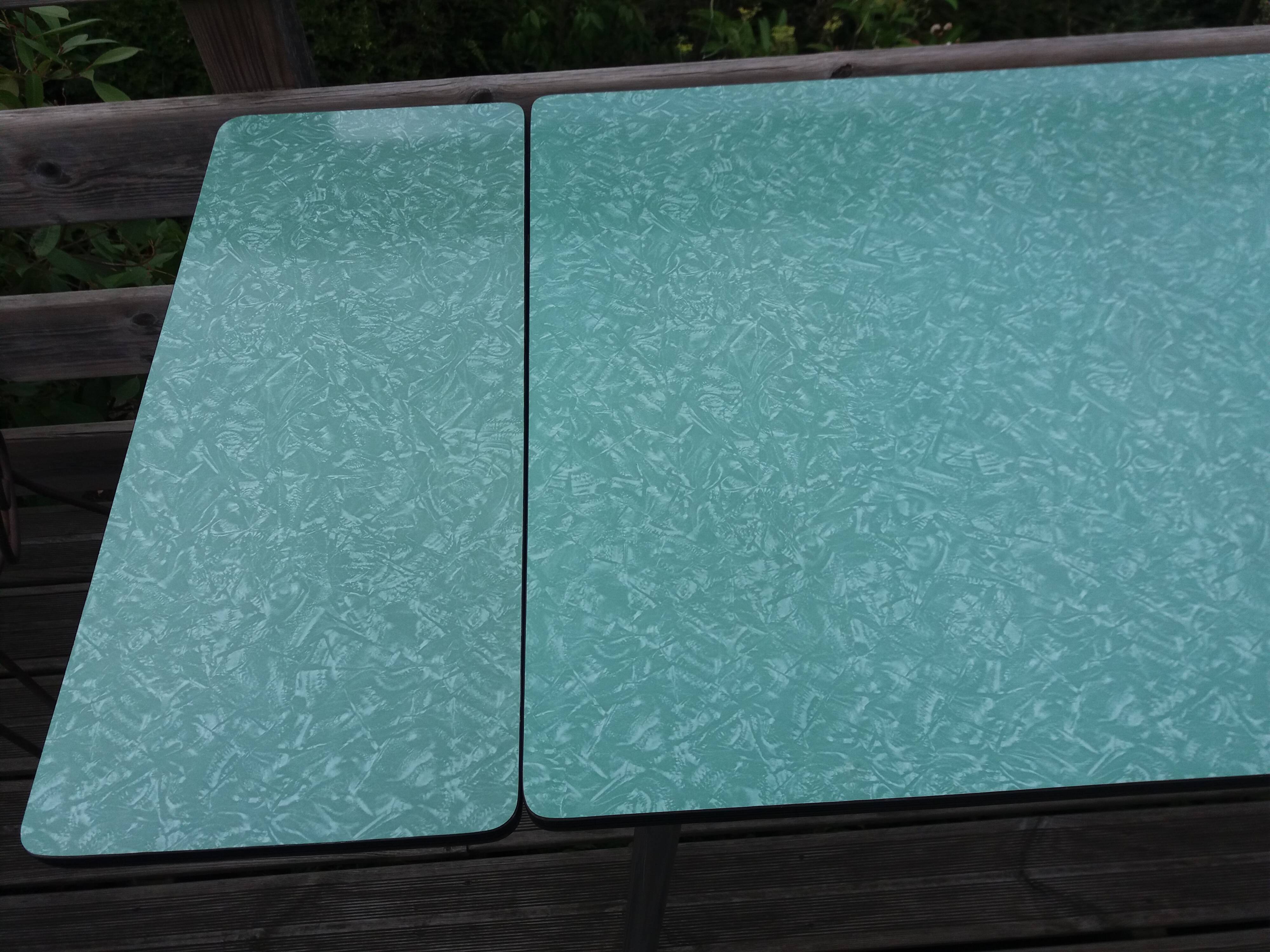 Formica and chrome-plated metal table