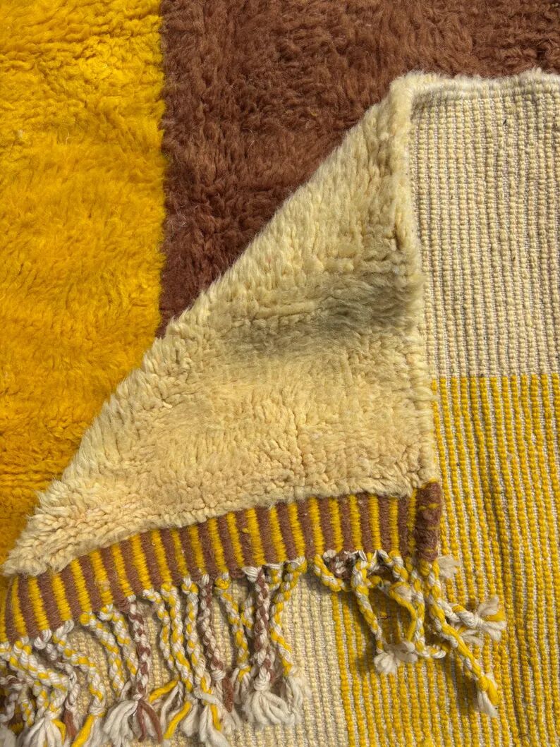Moroccan Mrirt rug in luxury wool 200x250 cm - Handmade modern Berber rug - Wool rug for indoors