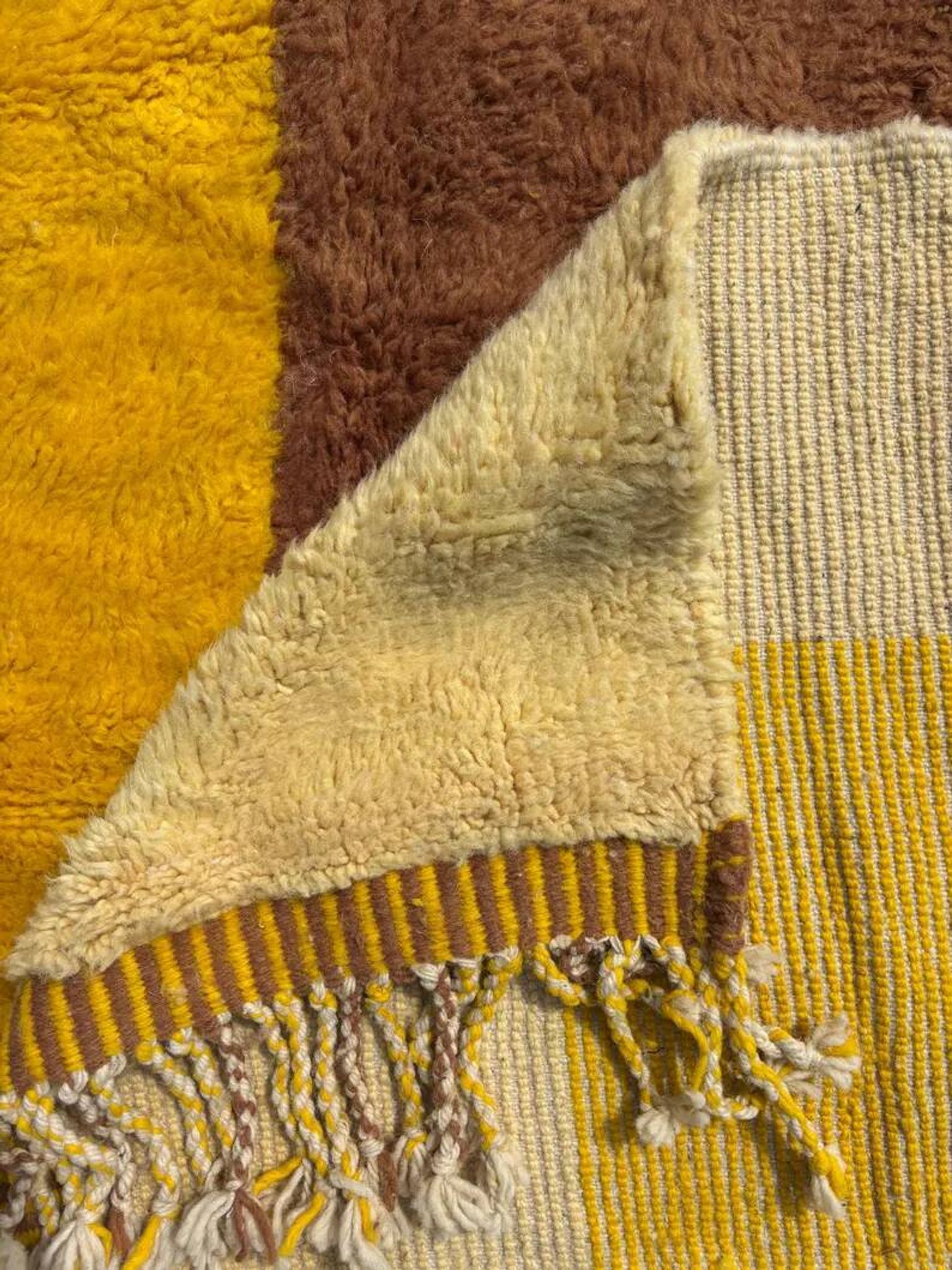 Moroccan Mrirt rug in luxury wool 200x250 cm - Handmade modern Berber rug - Wool rug for indoors