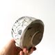 Small bowl or flower pot cover in black and white ceramic, signed, very decorative in excellent condition