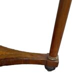 Antique round marquetry Empire table from the early 19th century