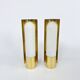 Hollywood Regency Set of 2 Brass and Opaline Glass Scones from Glashütte Limburg, 1970s