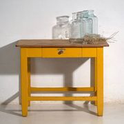 Antique painted pine kitchen table – Central Europe, circa 1920