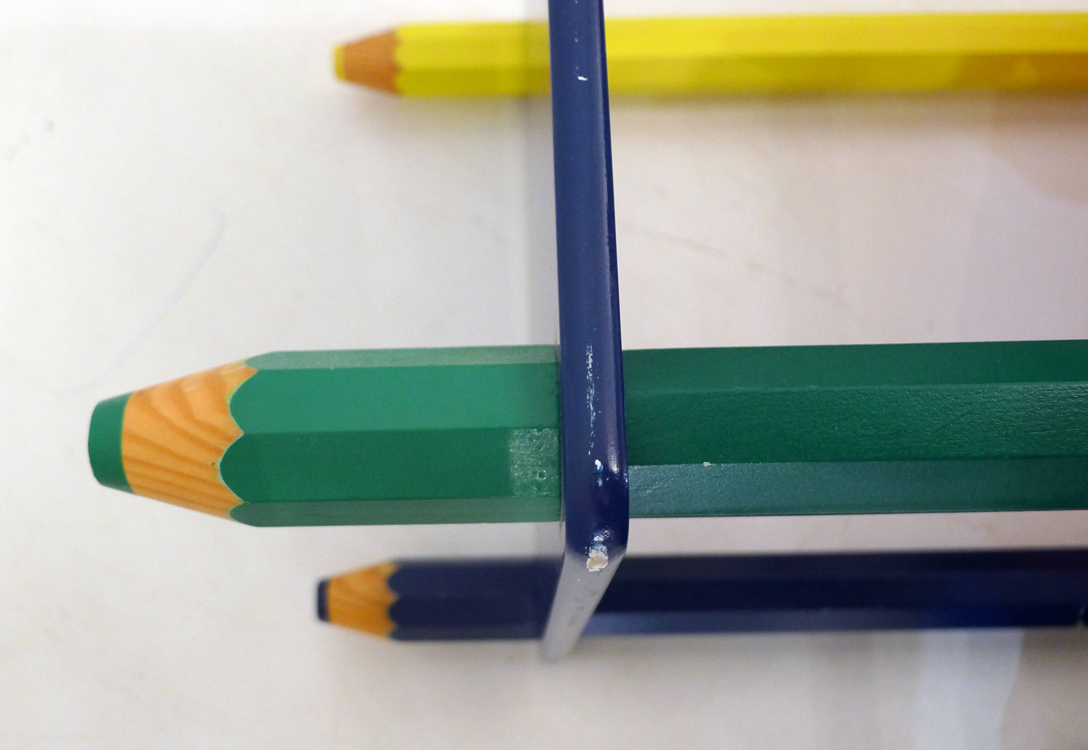 Side table / bedside table Colourful crayons 1980s