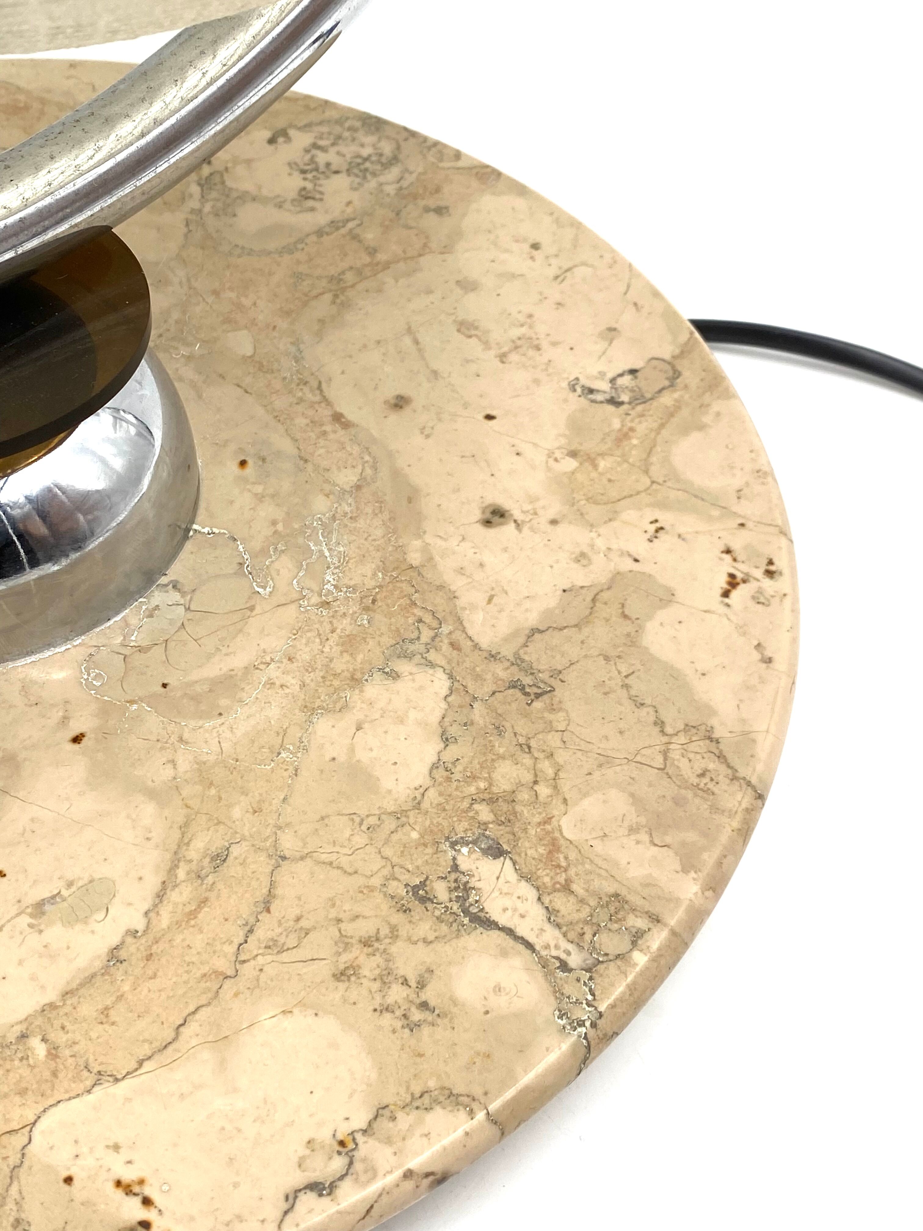 Murano glass spherical table lamp, Mazzega Italy 1970s