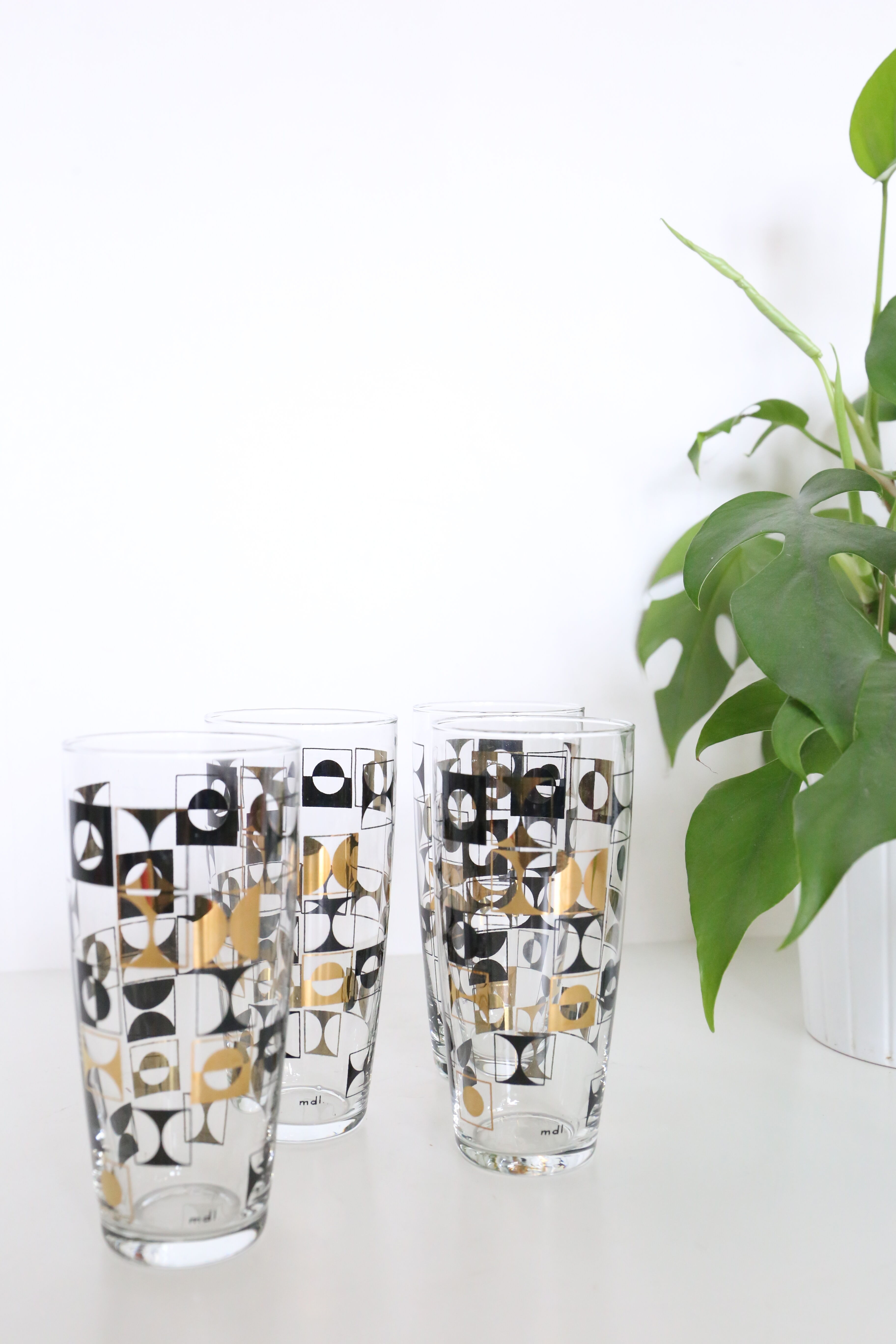Set de 4 verres à long drink MBL années 60