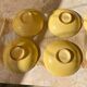 Vintage glazed ceramic deep plates