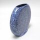 Blue speckled pink disc vase from the 1980s.