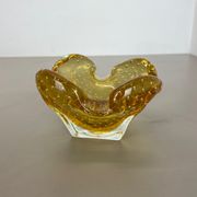 Murano Glass "Honey Bubble" Bowl Element Shell Ashtray Murano, Italy, 1970s
