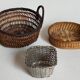 Set of three old thumbnail bins