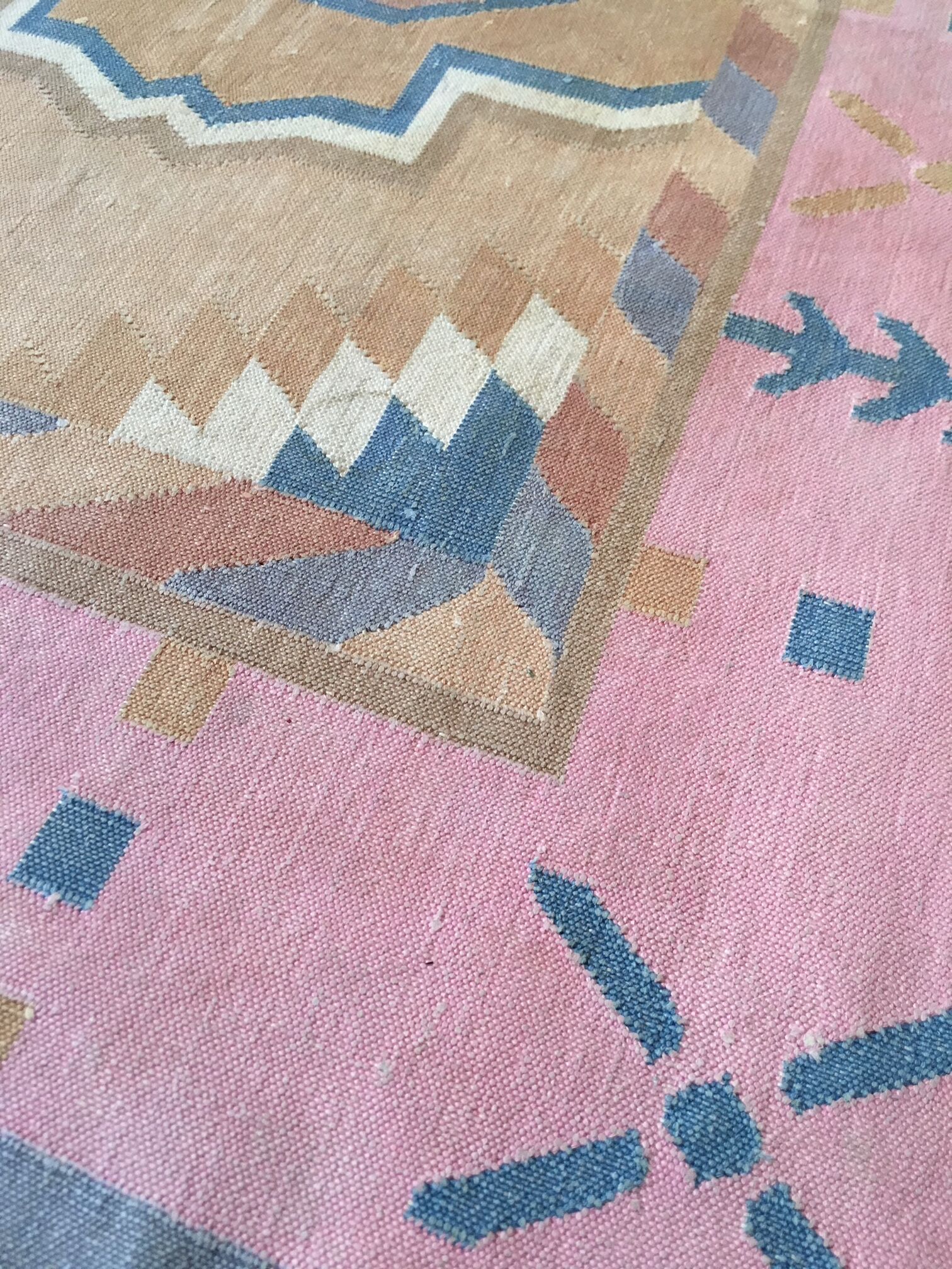 Kilim carpet pastel colors 125x187cm