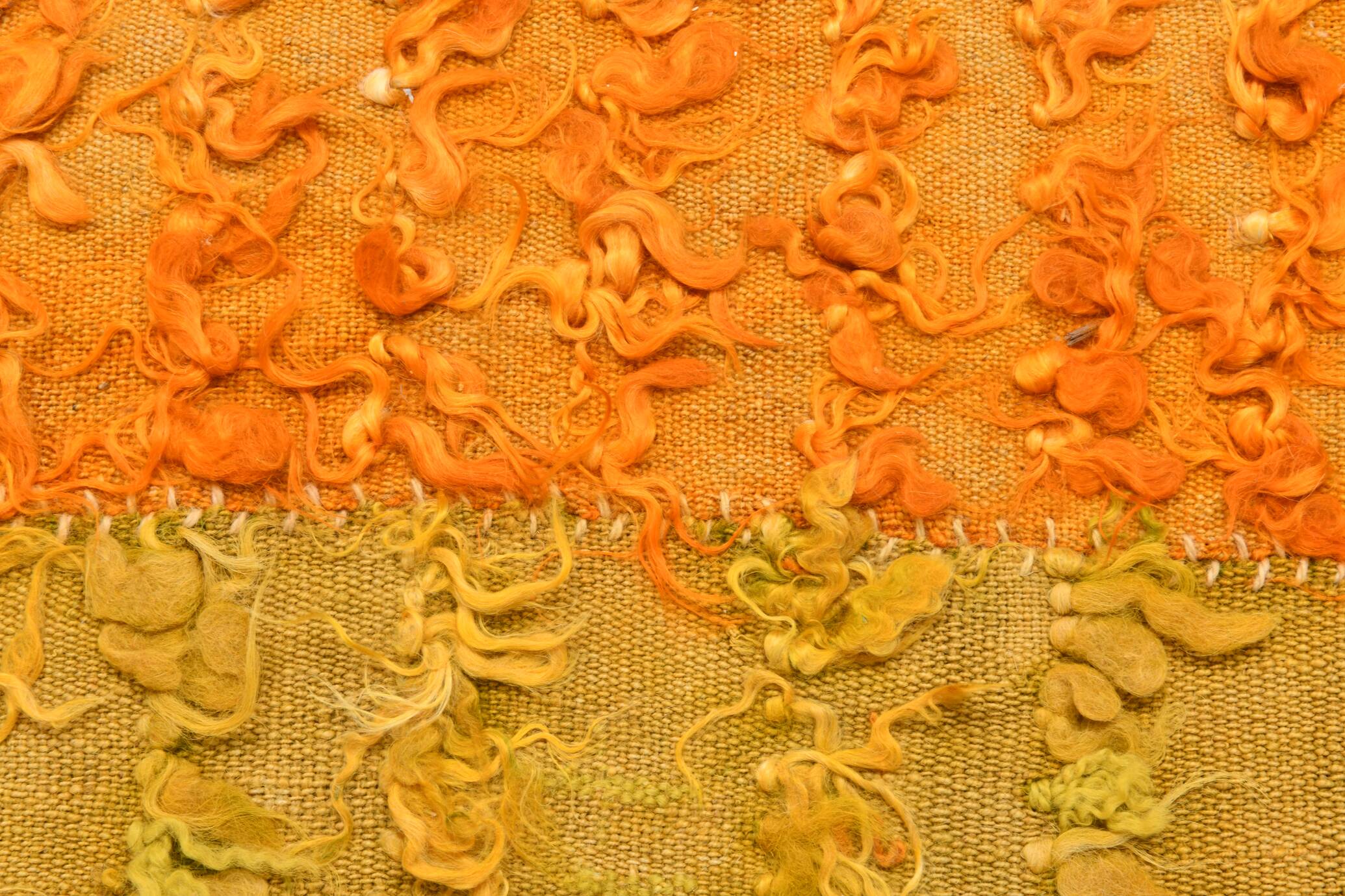 5x7 Yellow & Orange Moroccan Wool Kilim Rug, 146x210Cm