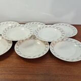 Set of porcelain soup plates