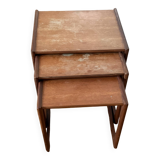 Set of 3 Scandinavian nesting tables from the 60s