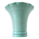 Vintage ceramic ribbed corolla vase