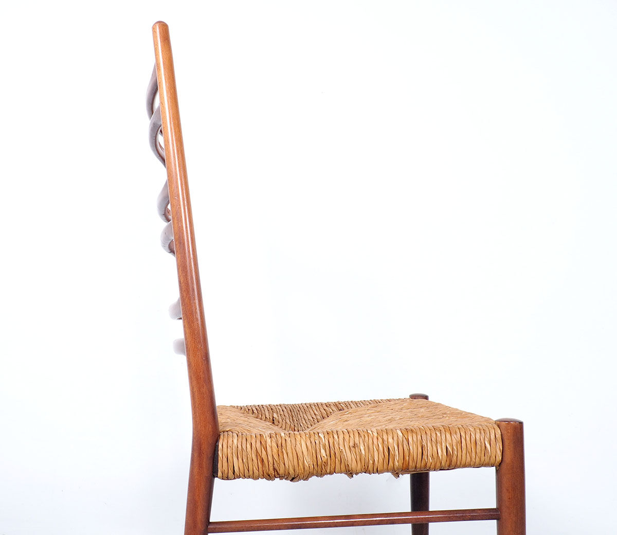 Teak and wicker dining chairs, 1960s
