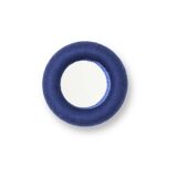 Round navy mirror